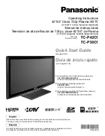 Panasonic TC-P42C1 - 41.6" Plasma TV Operating Instructions Manual preview