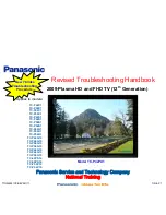 Panasonic TC-P42C1 - 41.6" Plasma TV Revised Troubleshooting Handbook preview