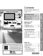 Preview for 3 page of Panasonic TC-P42U1 - 42" Plasma TV Operating Instructions Manual