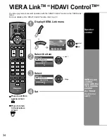 Предварительный просмотр 34 страницы Panasonic TC-P42U1 - 42" Plasma TV Operating Instructions Manual