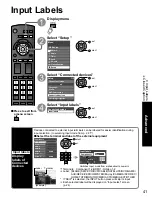 Предварительный просмотр 41 страницы Panasonic TC-P42U1 - 42" Plasma TV Operating Instructions Manual