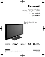 Preview for 1 page of Panasonic TC-P42X1X Operating Instructions Manual