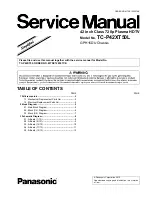 Preview for 1 page of Panasonic TC-P42XT50L Simplified Service Manual