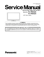 Panasonic TC-P50G20 Quick Setup Guide (English Service Manual preview