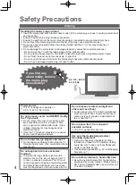 Предварительный просмотр 4 страницы Panasonic TC-P50U20P Operating Instructions Manual