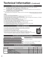 Preview for 60 page of Panasonic TC-P50VT25 Operating Instructions Manual