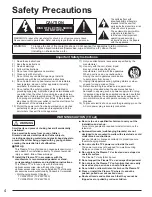 Preview for 4 page of Panasonic TC-P50VT25X Operating Instructions Manual