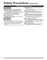 Preview for 6 page of Panasonic TC-P50VT25X Operating Instructions Manual