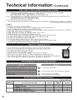 Preview for 58 page of Panasonic TC-P50VT25X Operating Instructions Manual