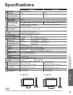 Preview for 65 page of Panasonic TC-P50VT25X Operating Instructions Manual