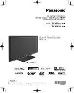 Panasonic TC-P58V10X Operating Instructions Manual preview