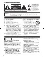 Preview for 4 page of Panasonic TC-P65VT60 Owner'S Manual