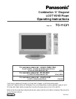 Panasonic TC11LV1 - 11" LCD TV Operating Instructions Manual preview