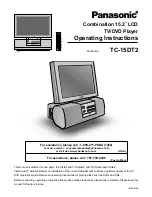 Предварительный просмотр 1 страницы Panasonic TC15DT2 - 15"WIDE LCD TV Operating Instructions Manual