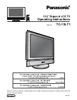 Panasonic TC15LT1 - 15"WIDE LCD TV Operating Instructions Manual предпросмотр