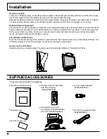 Предварительный просмотр 6 страницы Panasonic TC15LT1 - 15"WIDE LCD TV Operating Instructions Manual