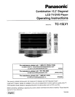 Panasonic TC15LV1 - 15" LCD TV Operating Instructions Manual preview