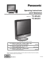 Panasonic TC20LA5 - 20" LCD COLOR TV Operating Instructions Manual preview