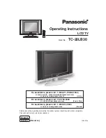 Panasonic TC20LB30 - 20" LCD COLOR TV Operating Instructions Manual preview