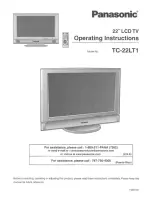 Preview for 1 page of Panasonic TC22LT1 - 22" LCD COLOR TV Operating Instructions Manual