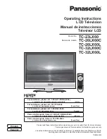 Panasonic TC23LX60 - 23" LCD TV Operating Instructions Manual предпросмотр