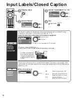 Предварительный просмотр 14 страницы Panasonic TC23LX60 - 23" LCD TV Operating Instructions Manual