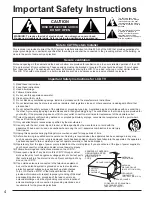 Предварительный просмотр 4 страницы Panasonic TC26LE60 - 26" LCD CLR TV Operating Instructions Manual