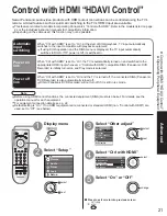 Предварительный просмотр 21 страницы Panasonic TC26LE60 - 26" LCD CLR TV Operating Instructions Manual