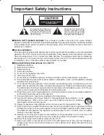 Preview for 2 page of Panasonic TC26LX50 - LCD COLOR TV Operating Instructions Manual