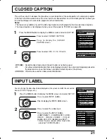 Preview for 21 page of Panasonic TC26LX50 - LCD COLOR TV Operating Instructions Manual