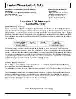 Preview for 43 page of Panasonic TC26LX50 - LCD COLOR TV Operating Instructions Manual