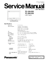 Panasonic TC26LX50 - LCD COLOR TV Service Manual preview