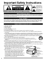 Предварительный просмотр 4 страницы Panasonic TC26LX70L - 26" LCD TV Operating Instructions Manual