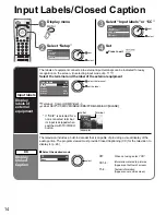 Предварительный просмотр 14 страницы Panasonic TC26LX70L - 26" LCD TV Operating Instructions Manual