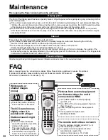 Предварительный просмотр 28 страницы Panasonic TC26LX70L - 26" LCD TV Operating Instructions Manual