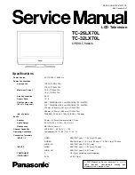 Preview for 1 page of Panasonic TC26LX70L - 26" LCD TV Service Manual