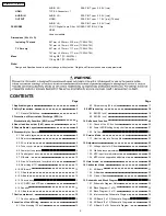 Preview for 2 page of Panasonic TC26LX70L - 26" LCD TV Service Manual