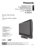 Panasonic TC32LE70 - LCD TV Operating Instructions Manual preview