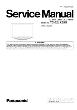 Panasonic TC32LX85N - 32" LCD TV Service Manual preview