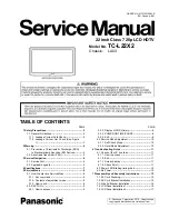 Preview for 1 page of Panasonic TCL22X2 - 22" LCD TV Service Manual