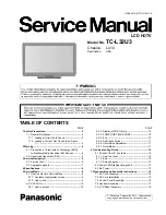 Preview for 1 page of Panasonic TCL32U3 - 32" LCD TV Service Manual