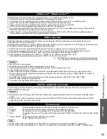 Preview for 43 page of Panasonic TCL42U25 - 42" LCD TV Operating Instructions Manual