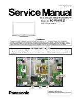 Предварительный просмотр 1 страницы Panasonic TCP54VT25 - 54" PLASMA 3D TV Service Manual