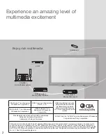 Предварительный просмотр 2 страницы Panasonic TCP58VT25 - 58" 3D PLASMA TV Operating Instructions Manual