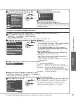 Предварительный просмотр 47 страницы Panasonic TCP58VT25 - 58" 3D PLASMA TV Operating Instructions Manual