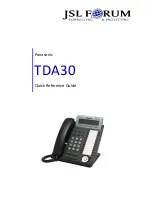 Предварительный просмотр 1 страницы Panasonic TDA30 Quick Reference Manual