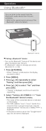 Preview for 48 page of Panasonic Technics OTTAVA f SC-C70MK2 Operating Instructions Manual