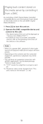 Preview for 59 page of Panasonic Technics OTTAVA f SC-C70MK2 Operating Instructions Manual