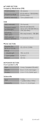 Preview for 112 page of Panasonic Technics OTTAVA f SC-C70MK2 Operating Instructions Manual