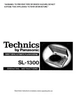 Panasonic Technics SL-1300 Operating Instructions Manual preview